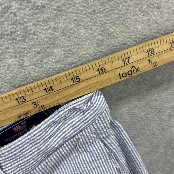 Vineyard Vines Club Shorts Mens 32 Blue Hickory Stripe Conductor Seersucker - Picture 4 of 7